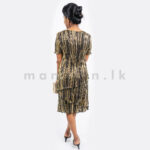 Golden Glimmer Layered Dress - Black - Image 2