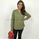 Long sleeves Shirt Blouse - Khaki