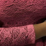 Lace Elegance Top - Maroon - Image 3