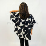 Bold Ptd Kaftan Top - Black - Image 2