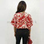 Bold Ptd Kaftan Top - Red - Image 2