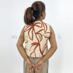 Floral Print Tie-Front Top - Red - Image 2