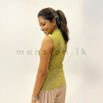 Olive Twist-Front Sleeveless Ribbed Top - Image 2