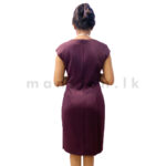 Elegance Embossed Maroon Shift Dress - Image 2