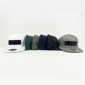 BLACK Patch Snapback Hip Hop Cap