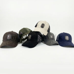 Midnight Horse Emblem Suede Mesh Cap