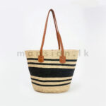 Coastal Thick Striped Straw Tote