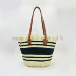 Coastal Thick Striped Straw Tote - Image 4
