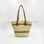 Coastal Double Line Straw Tote - Image 4
