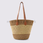 Coastal Straw Tote - Thin Stripes - Image 8