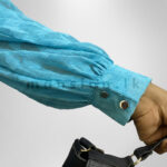 Bloom Tie-Neck Button-Down Blouse - Turquoise - Image 2