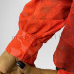 Bloom Tie-Neck Button-Down Blouse - Crimson - Image 3