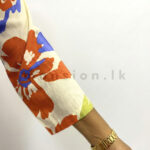 Oversize Floral Shirt Blouse - Red - Image 3