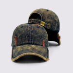 Vintage Wash Denim Distressed Cap - Image 5