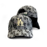 LA Monogram Embroidered Adjustable Baseball Cap - Image 2