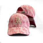 LA Monogram Embroidered Adjustable Baseball Cap - Image 4