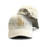 LA Monogram Embroidered Adjustable Baseball Cap - Image 6