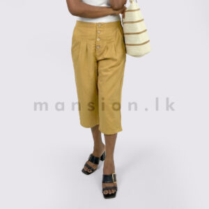 Linen Culottes Pant - Mustard