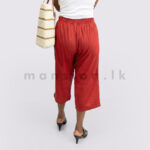 Linen Culottes Pant - Rust - Image 2