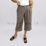Linen Culottes Pant - Peanut