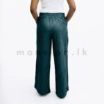 Wide-Leg Linen Pant - Forest Green - Image 2