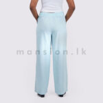 Wide-Leg Linen Pant - Ice Blue - Image 2