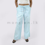 Wide-Leg Linen Pant - Ice Blue