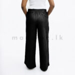 Wide-Leg Linen Pant - Black - Image 2