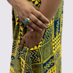 Linen Sleeveless Midi Dress - Tribal Yellow - Image 3