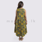 Linen Sleeveless Midi Dress - Tribal Yellow - Image 2