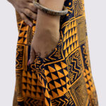 Linen Sleeveless Midi Dress - Tribal Orange - Image 2