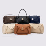 Wavy Flap Twist Lock Handbag