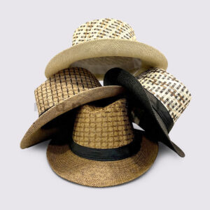 Pattered Top Fedora Hat