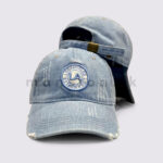 LA Badge Distressed Denim Cap - Image 2