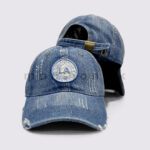 LA Badge Distressed Denim Cap - Image 3