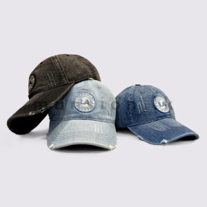 LA Badge Distressed Denim Cap