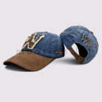 W Patch Vintage Denim Cap - Image 4