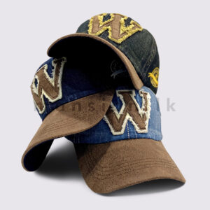 W Patch Vintage Denim Cap