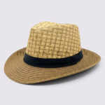 Pattered Top Fedora Hat - Image 3