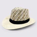 Pattered Top Fedora Hat - Image 2