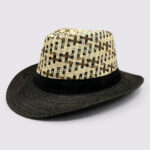 Pattered Top Fedora Hat - Image 5