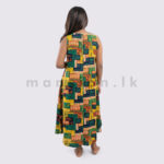 Linen Sleeveless Midi Dress - Tribal Green - Image 3