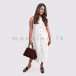 Sleeveless Midi Corduroy Shirt Dress - Image 11