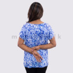 Blue Hydrangea Printed Tshirt Top - Image 2