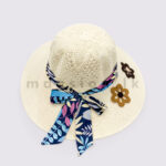 Floral Detail Women's Summer Hat - Image 2