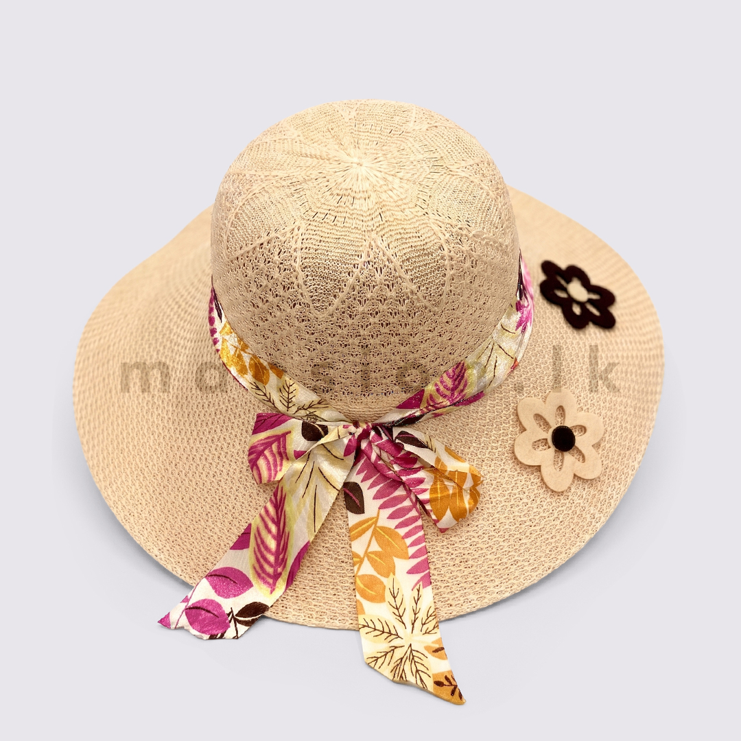 14 Floral Detail Women's Summer Hat - Image 1
