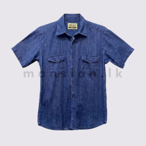 Men's Indigo Short Sleeve Denim Shirt