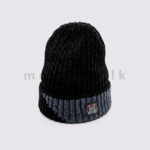 Two Tone Ribbed Chenille Beanie Hat - Image 2