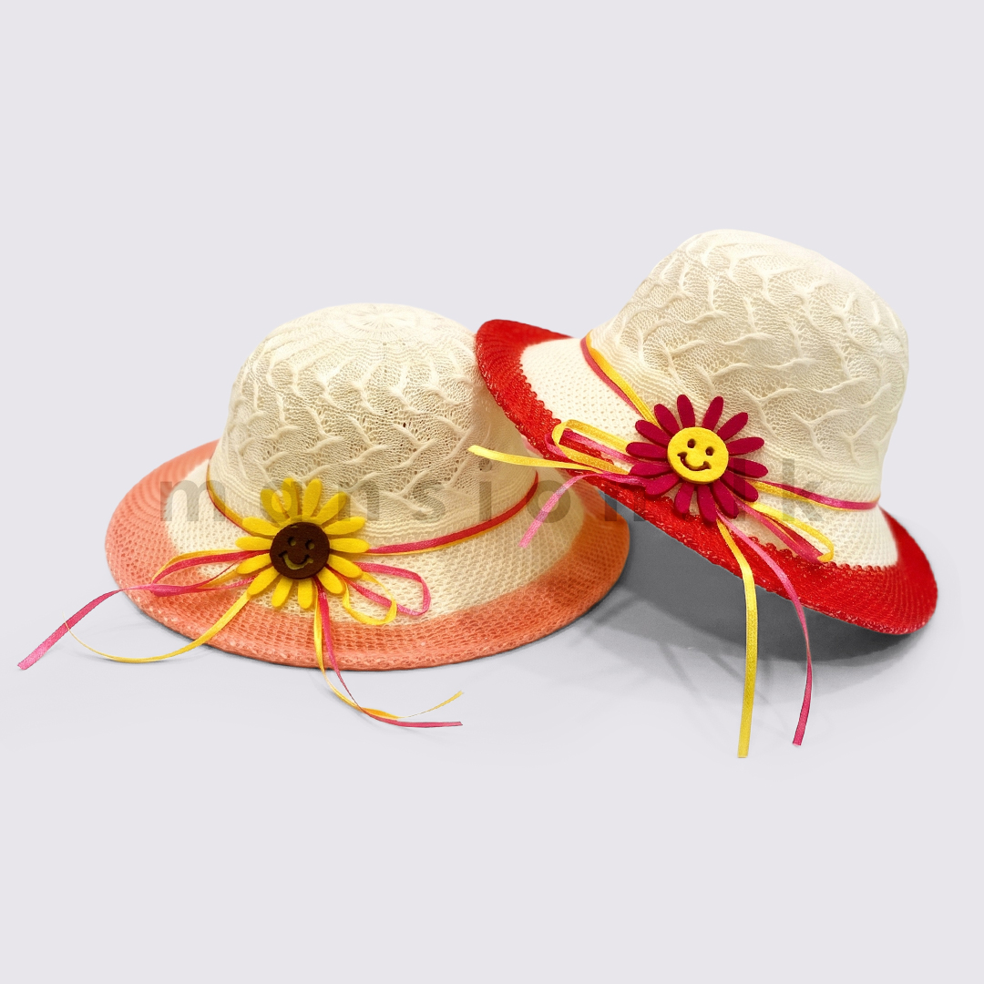 KH 0840 2 Daisy Smile Girls Summer Hat - Image 1