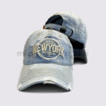 New York Distressed Denim Cap - Image 4